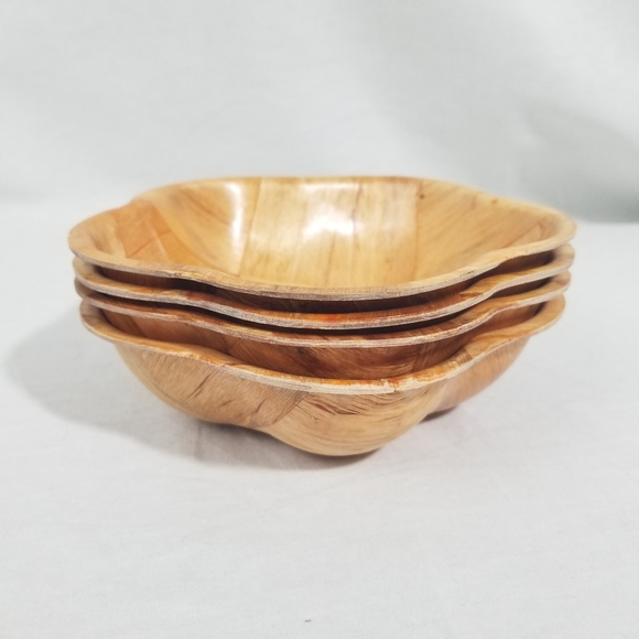 4 light wood vintage bowls - Picture 5 of 8